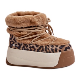 Botas de neve Big Star OO274A208 marrom/leopardo