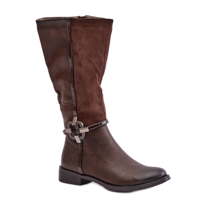Jezzi Botas Modelo ASA62-112 Marrom castanho