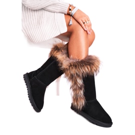 Botas de neve modelo W19112 Preto Preto