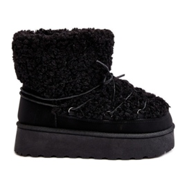 Botas de neve modelo 20223-4A pretas preto