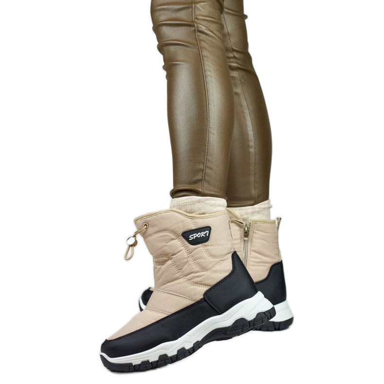 Botas de neve Modelo 9159-4BE Bege/Preto