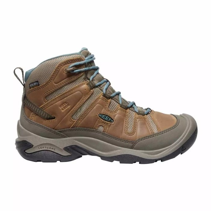 Sapatos de trekking KEEN Circadia Mid Wp Toasted COCONUT/NORTH Atlantic KE-1026764 castanho