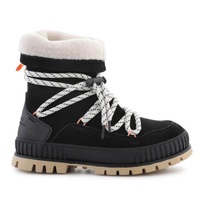 Botas de neve femininas Palladium Pallashock Hiver 94349-008-M, pretas preto