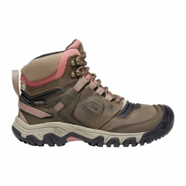 Sapatos de trekking Keen Ridge Flex Mid Wp KE-1024921 castanho marrom