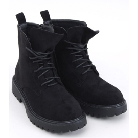 Gaten Botins pretos de camurça com cadarço - Gaten Botins pretos de camurça com cadarço -