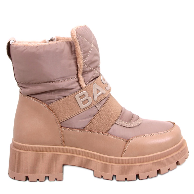 Botas de neve femininas Little Khaki bege Botas de neve femininas Little Khaki bege