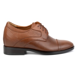 Olivier Sapatos masculinos de couro com cadarço, marrom, P14