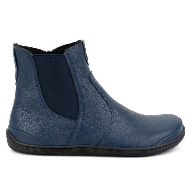Olivier Botas Chelsea femininas descalças com zíper, isoladas 1263, azul marinho