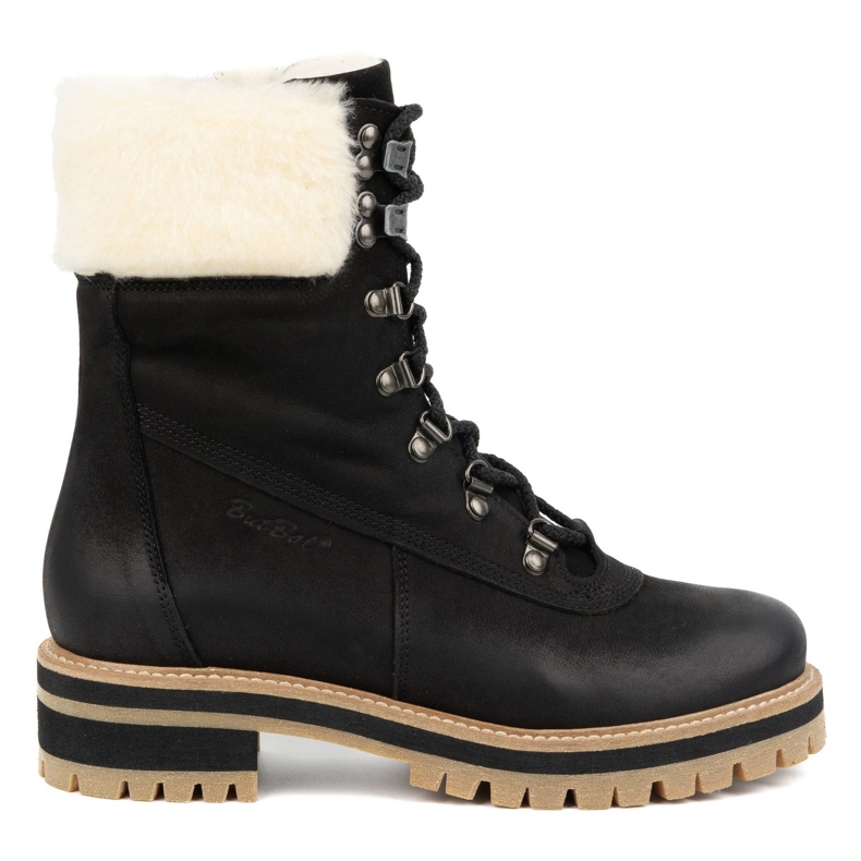 ButBal Botas femininas de couro, botas de inverno com isolamento, 329, pretas preto