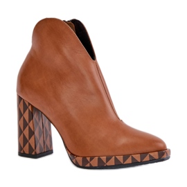 Botas quentes femininas Laura Messi 2836 castanho marrom