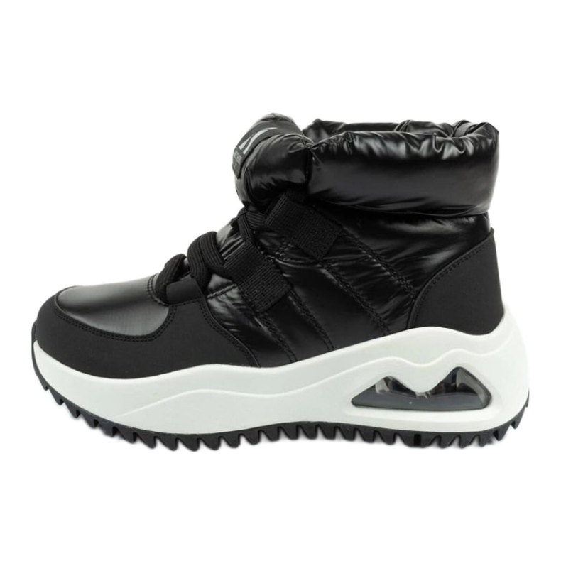 Botas de neve femininas Skechers Uno 177559/BLK pretas preto