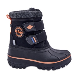 Botas infantis de neve com velcro Lee Cooper LCJ-24-44-2865K pretas preto Botas infantis de neve com velcro Lee Cooper LCJ-24-44-2865K pretas preto