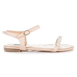 Vices Sandálias rasas com miçangas marrom