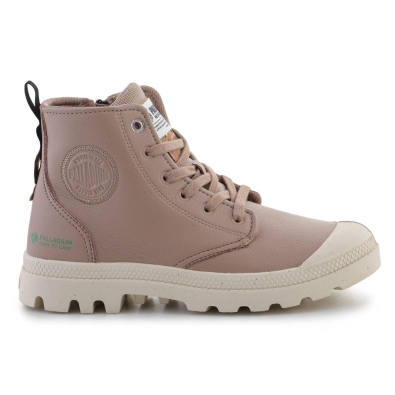 Sapatos de couro Palladium Pampa Hi Re-Vegn 74378-284-M bege