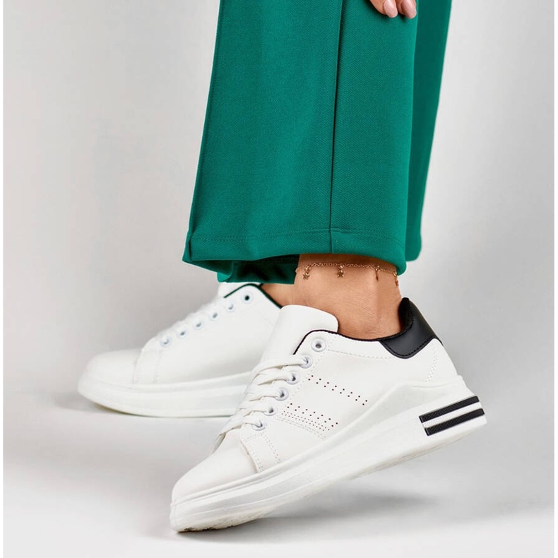 Tênis plataforma feminino, branco 85-710W/B