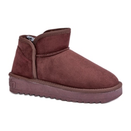 Botas de neve isoladas femininas D.Franklin DFSH370010 castanho marrom