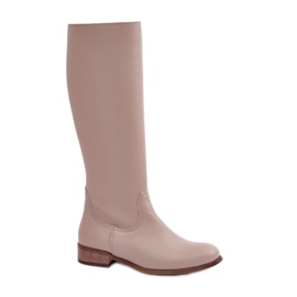 Botas femininas sem isolamento Zazoo 3616, bege