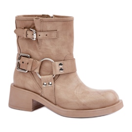 Botas femininas sem isolamento Zazoo 3644 bege