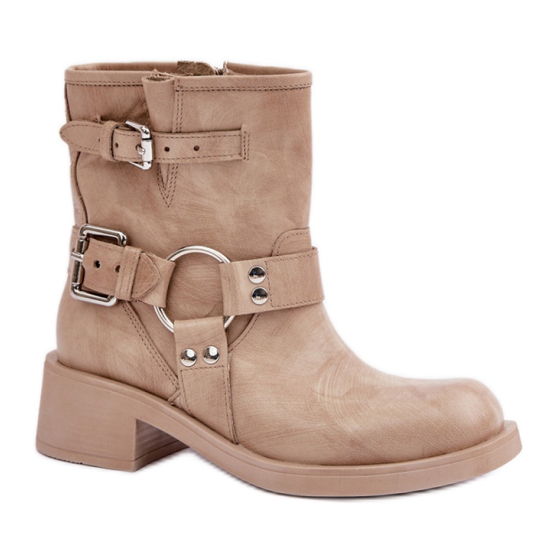 Botas femininas sem isolamento Zazoo 3644 bege