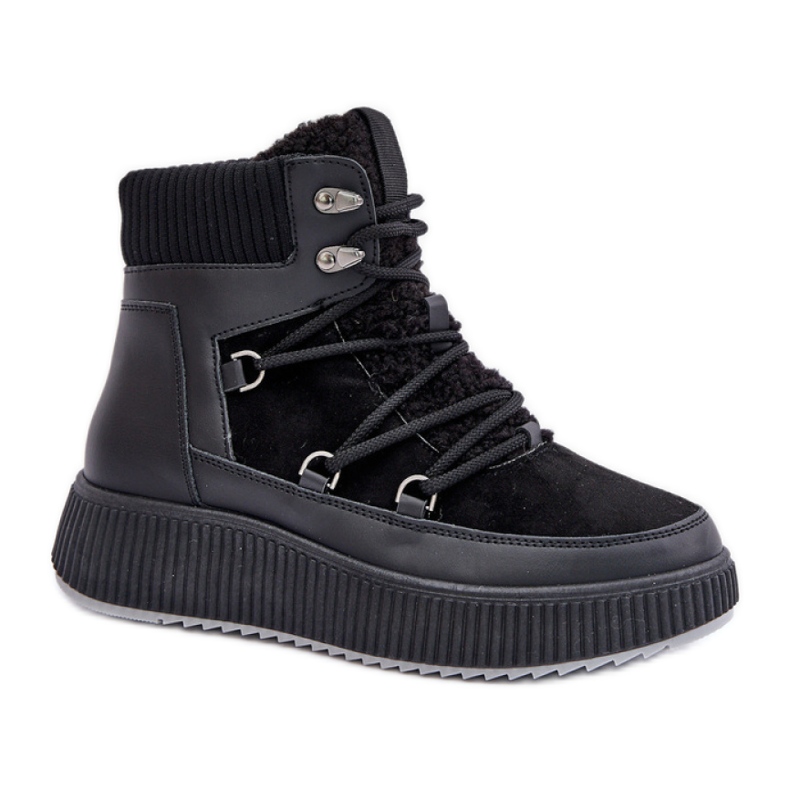 Botas de neve isoladas femininas MD9944-1 pretas preto