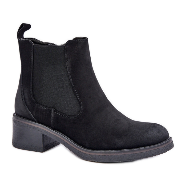 Botas femininas Chelsea isoladas M712 pretas preto