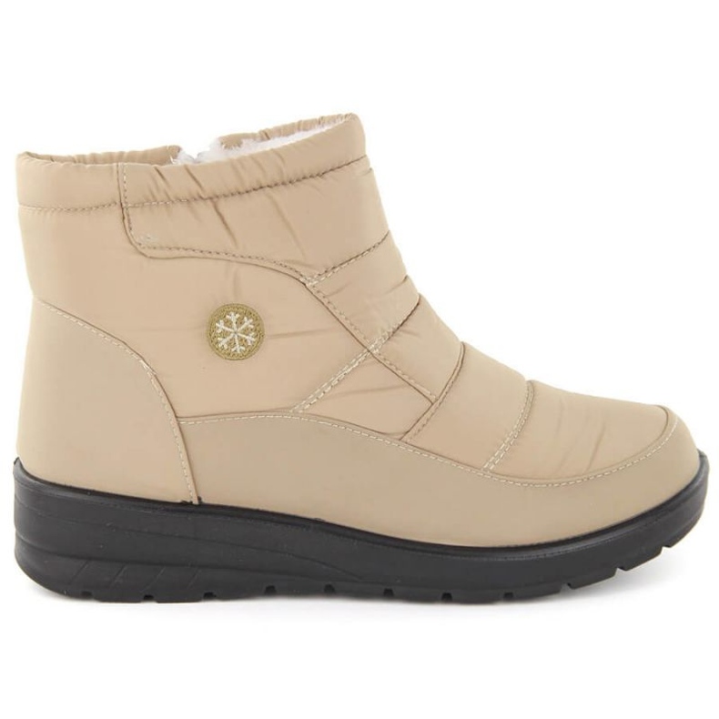 Botas femininas de neve com cunha News 5029, bege