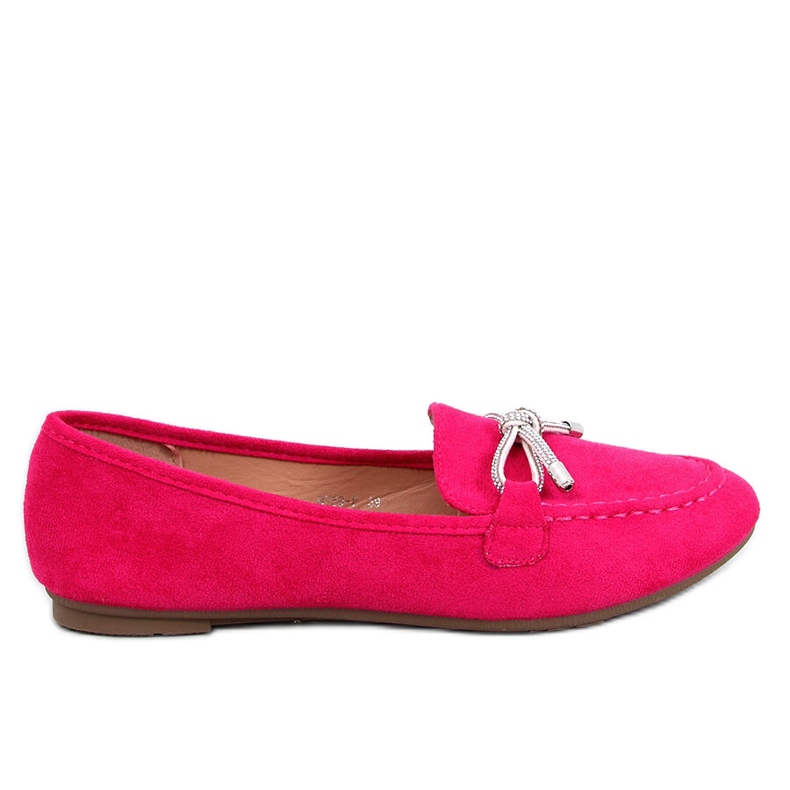Mocassins femininos de camurça com decoração, rosa Mocassins femininos de camurça com decoração, rosa