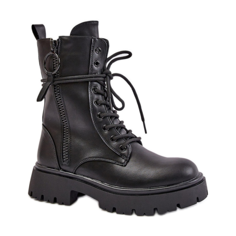 Botas de trabalho isoladas femininas 24BT35-7870 pretas preto