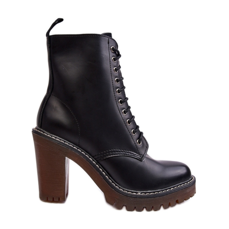 Botas femininas de salto alto 5765 pretas preto