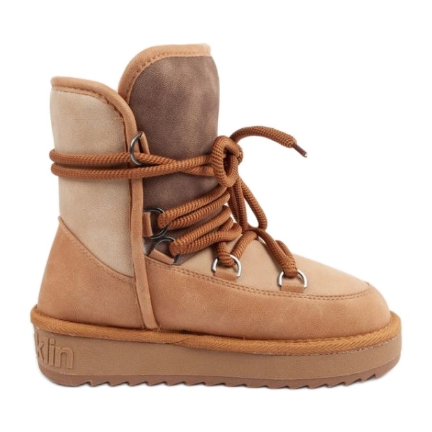 D.Franklin Botas de neve isoladas femininas DFSH370013-SAND, bege