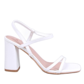 Seastar Sandálias brancas com salto estável branco
