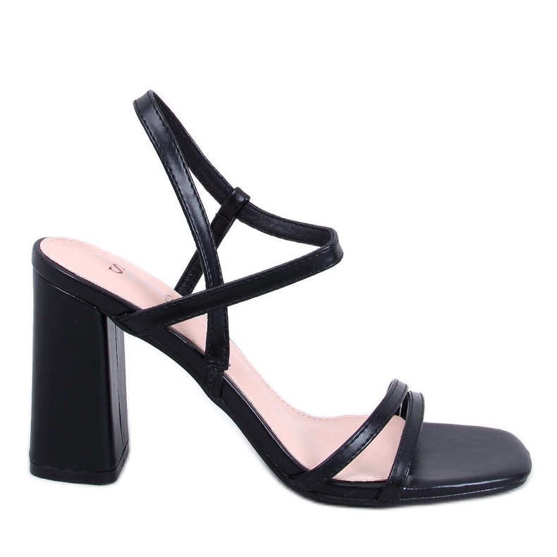 Seastar Sandálias pretas de salto estável preto