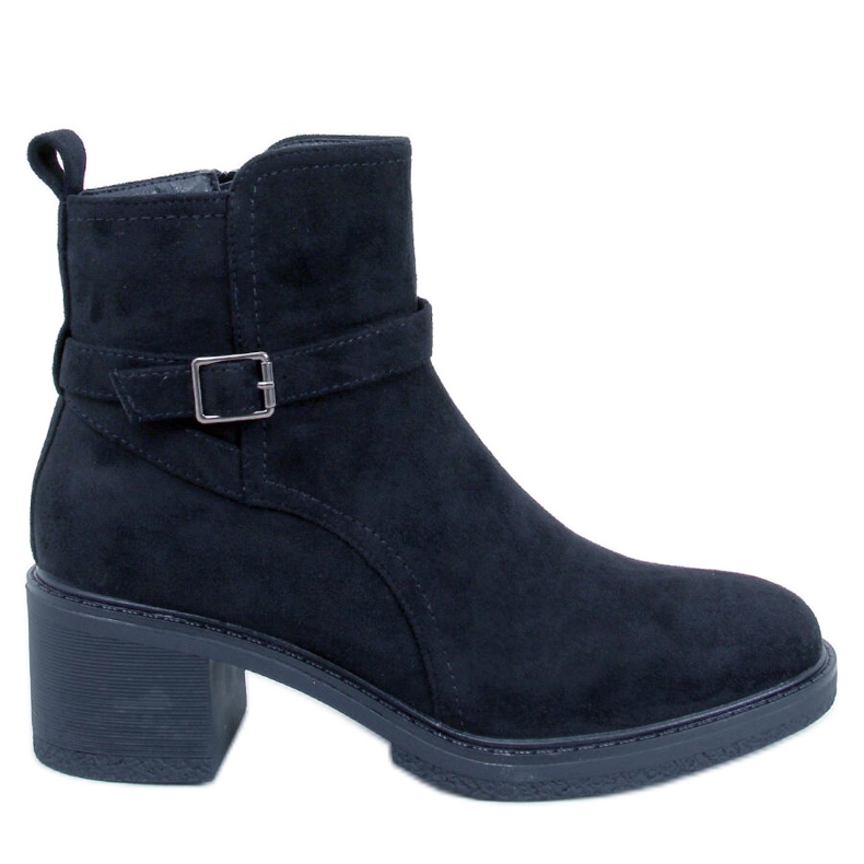 Botas femininas com isolamento de pele ecológica, salto largo, pretas preto Botas femininas com isolamento de pele ecológica, salto largo, pretas preto