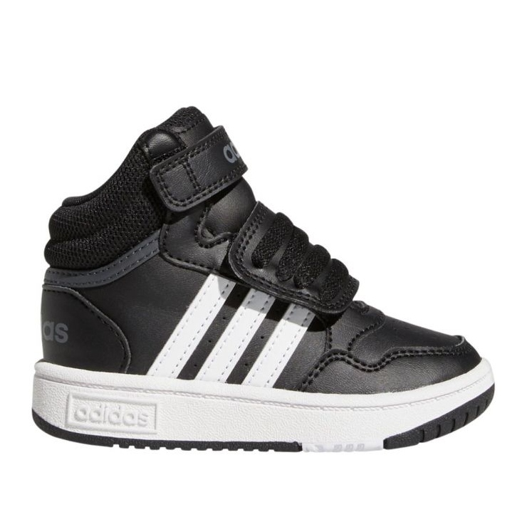 Tênis Adidas Hoops Mid com velcro GW0408, preto