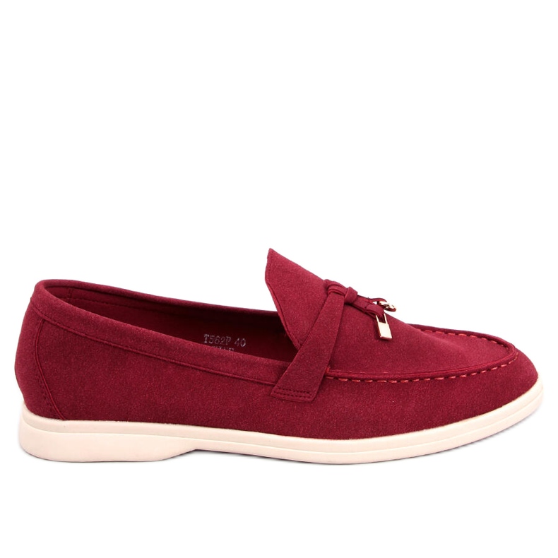 Mocassins femininos vinho vermelho