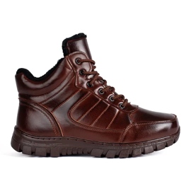 Botas de inverno com isolamento marrom para homem
