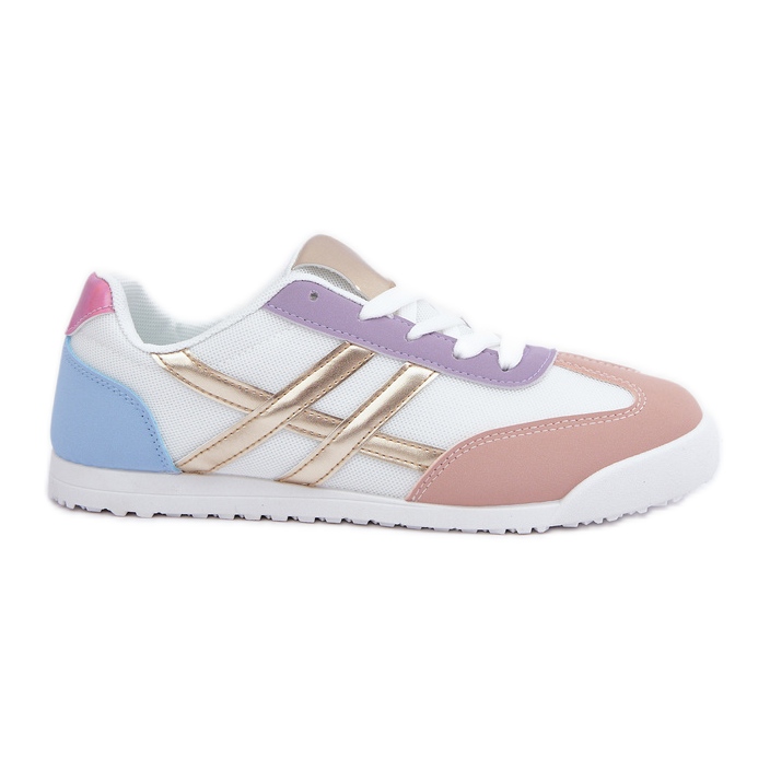 Tênis feminino baixo tênis multicolorido branco