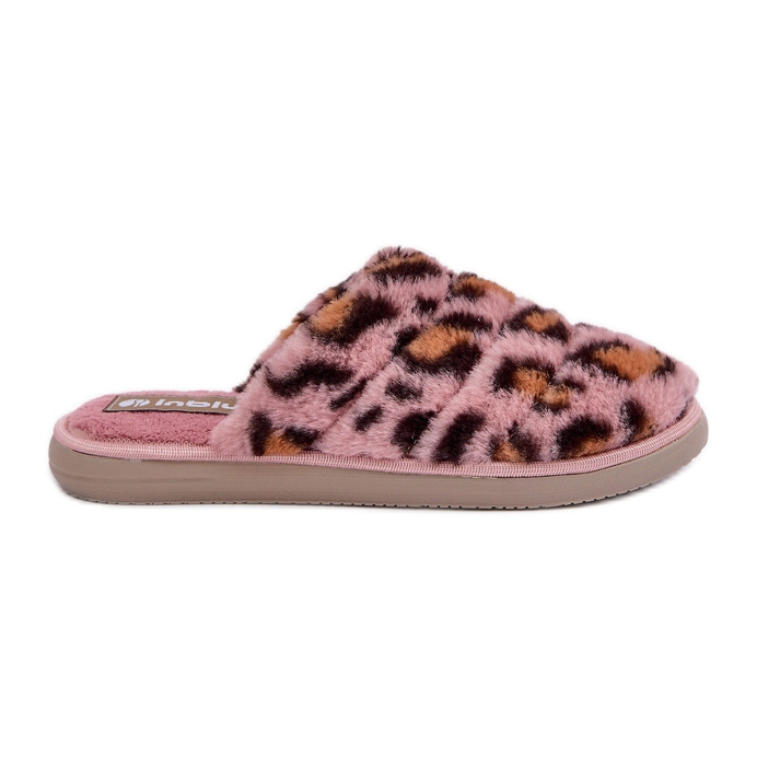 Chinelos de pele leopardo feminino Inblu EK000008 rosa