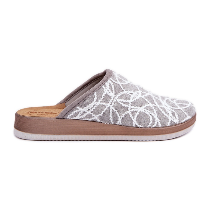 Chinelos brilhantes femininos Inblu CT000028 cinza