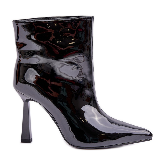 Botas de tornozelo pretas envernizadas preto Botas de tornozelo pretas envernizadas preto