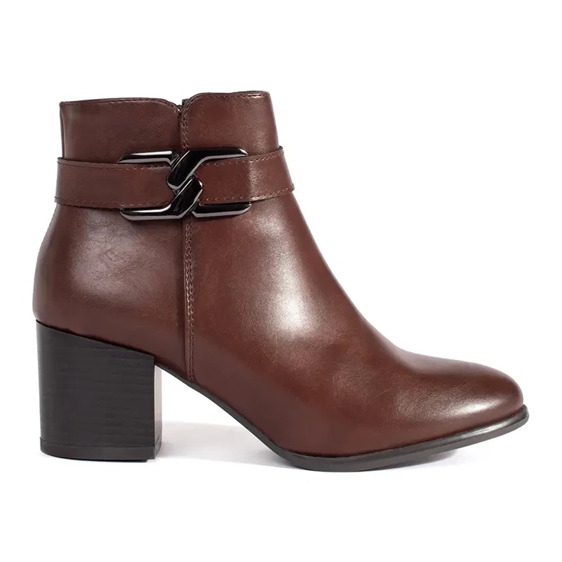 Botins de salto alto Sergio Leone castanhos