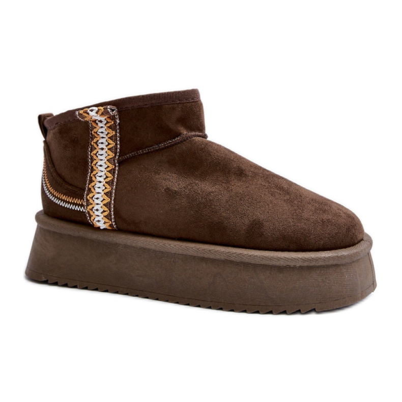 Botas femininas de neve com plataforma, camurça, verde escuro