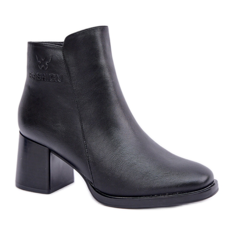 Botins femininos elegantes pretos de salto alto