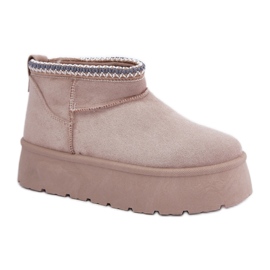 Step in style Botas de neve Modelo Heslania HY877-39 Bege Claro - Entre com estilo
