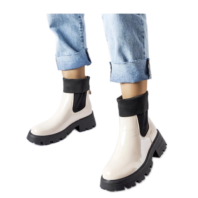 Botas de trabalho slip-on bege da Breolungi - Solea