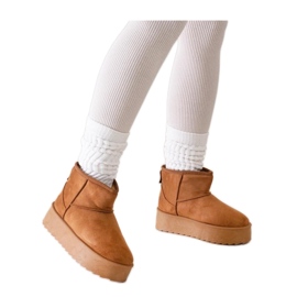 Botas de neve casuais marrons com plataforma alta Thaisa - Solea marrom