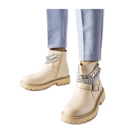 Botins bege com correntes decorativas Mezzavia - Solea