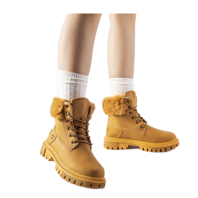 Botas marrons com pele decorativa de Albert - Solea castanho