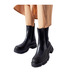 Botins pretos com cano elástico Faisal - Solea