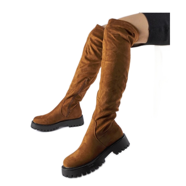 Botas castanhas compridas com sola maciça Kossuth - Solea castanho